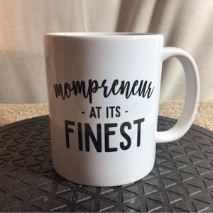 MOMPRENEUR AT ITS FINEST White & Black Ceramic Coffee/Tea Mug pre-owned